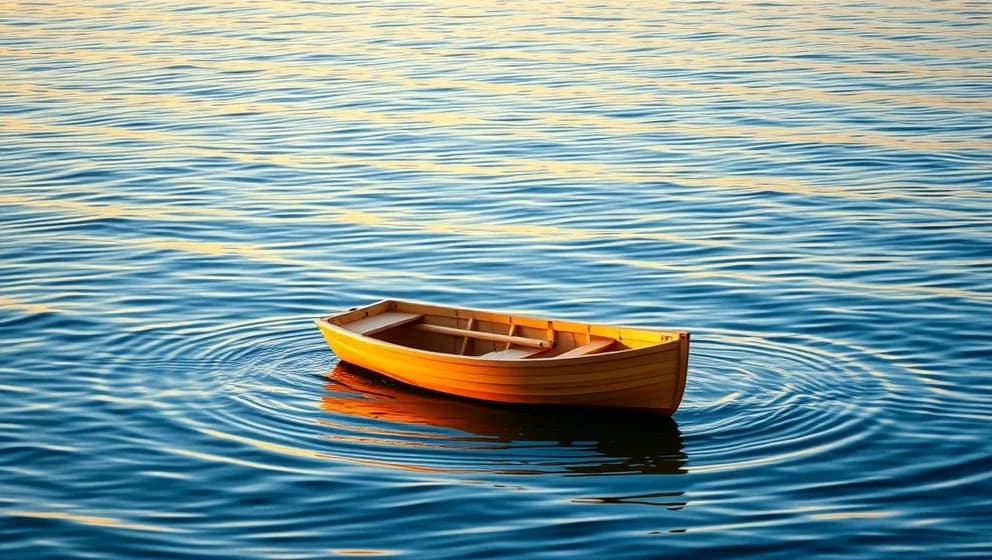 Barnvisor en liten båt