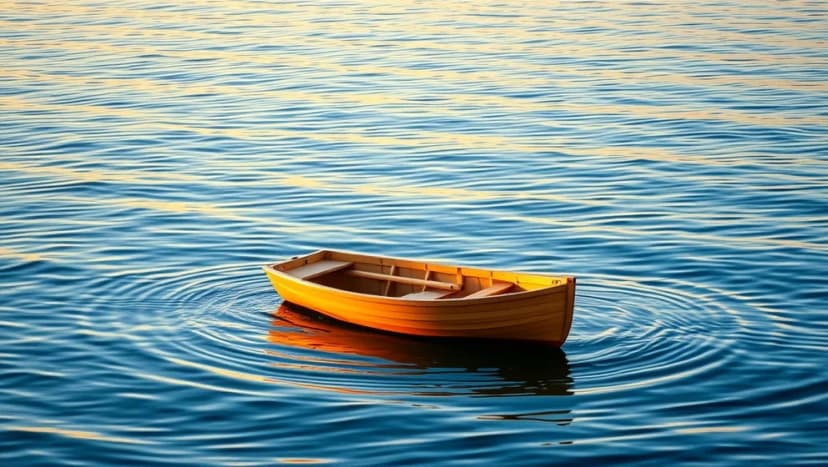 Barnvisor en liten båt