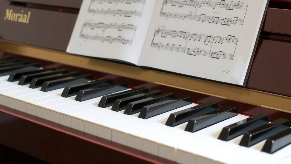 Enkla låtar på piano med bokstäver